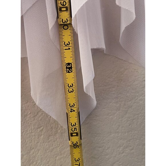 Avidlove M White Lace Babydoll Lingerie Adj Straps Satin Bow Sheer Mesh Skirt - Picture 14 of 15